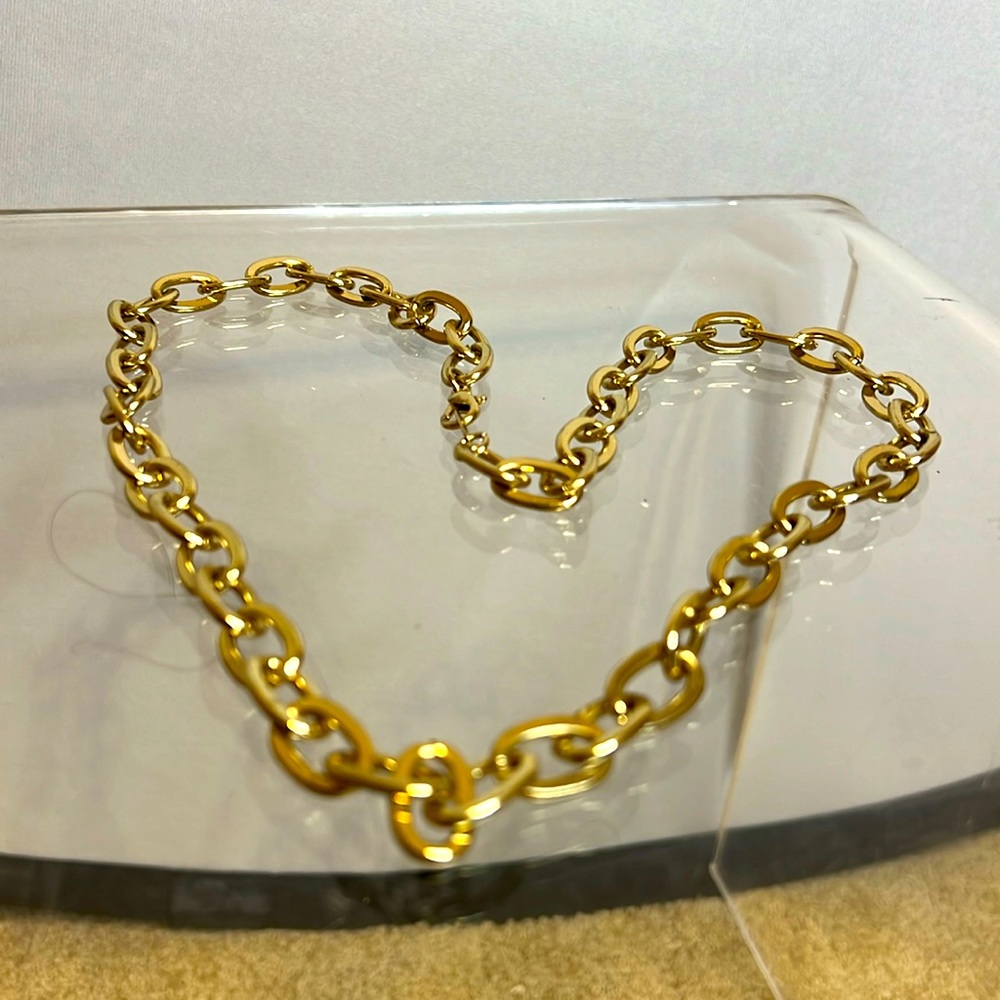 Faux gold chain necklace